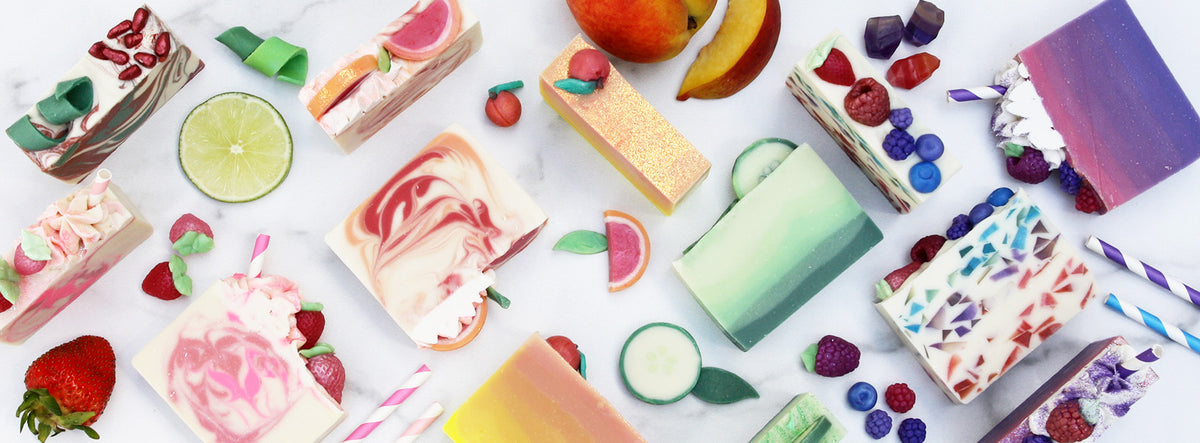 Picture of multiple bars of soap from the former cocktail collection