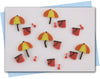 beach umbrella, pail, and shovel extruder disc soap embeds