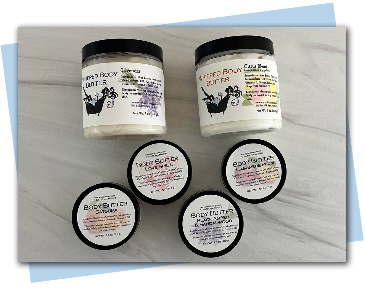 body butter jars
