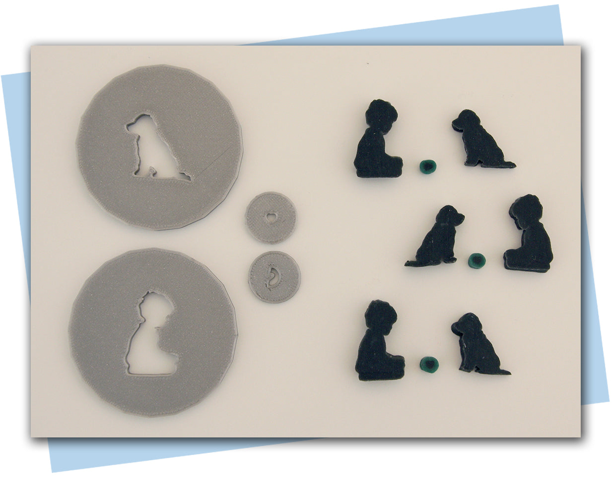 boy and a dog extruder discs