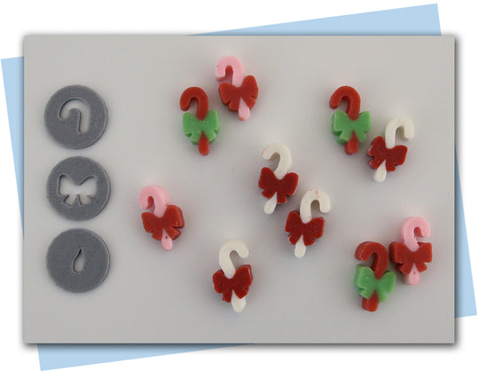 candy cane with bow extruder disc
