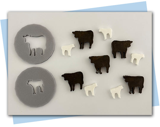 a cow and calf extruder disc set