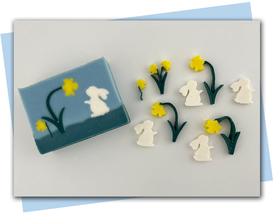 daffodil and bunny extruder discs