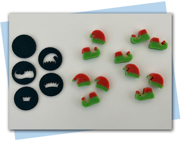 Elf Hat and Shoes extruder discs