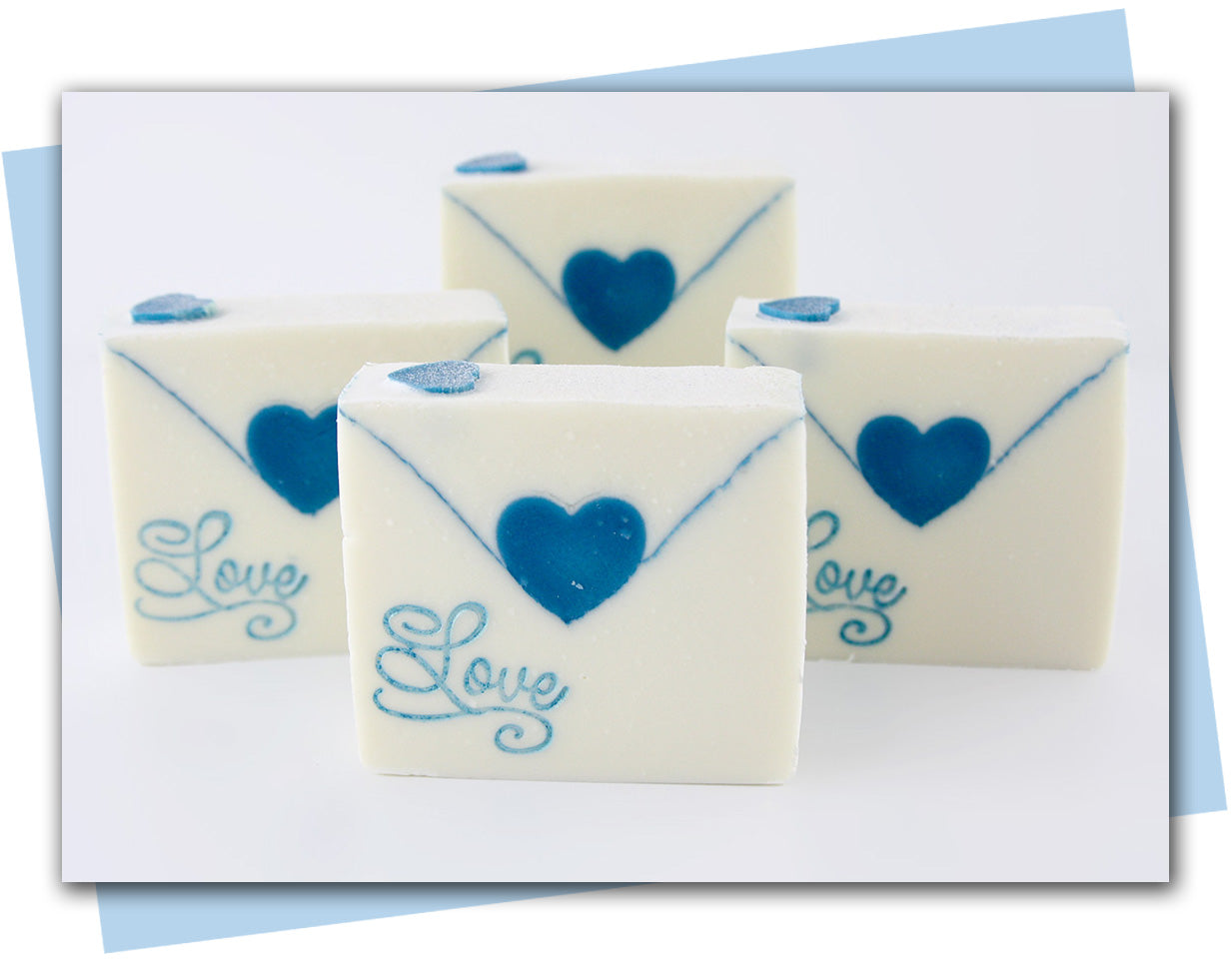 Soap scraper that creates a V envelope scrape.