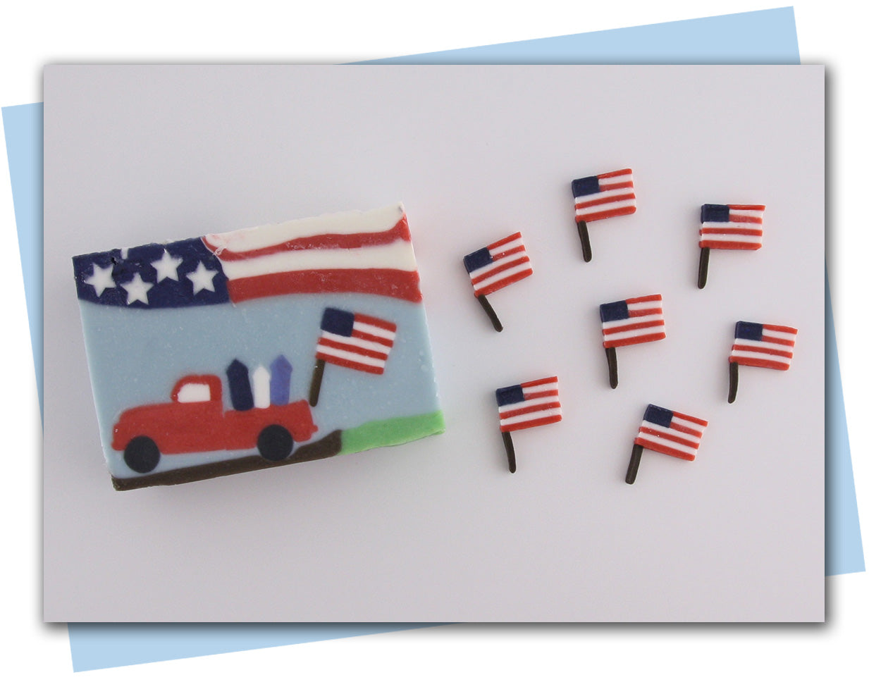 American flag extruder discs