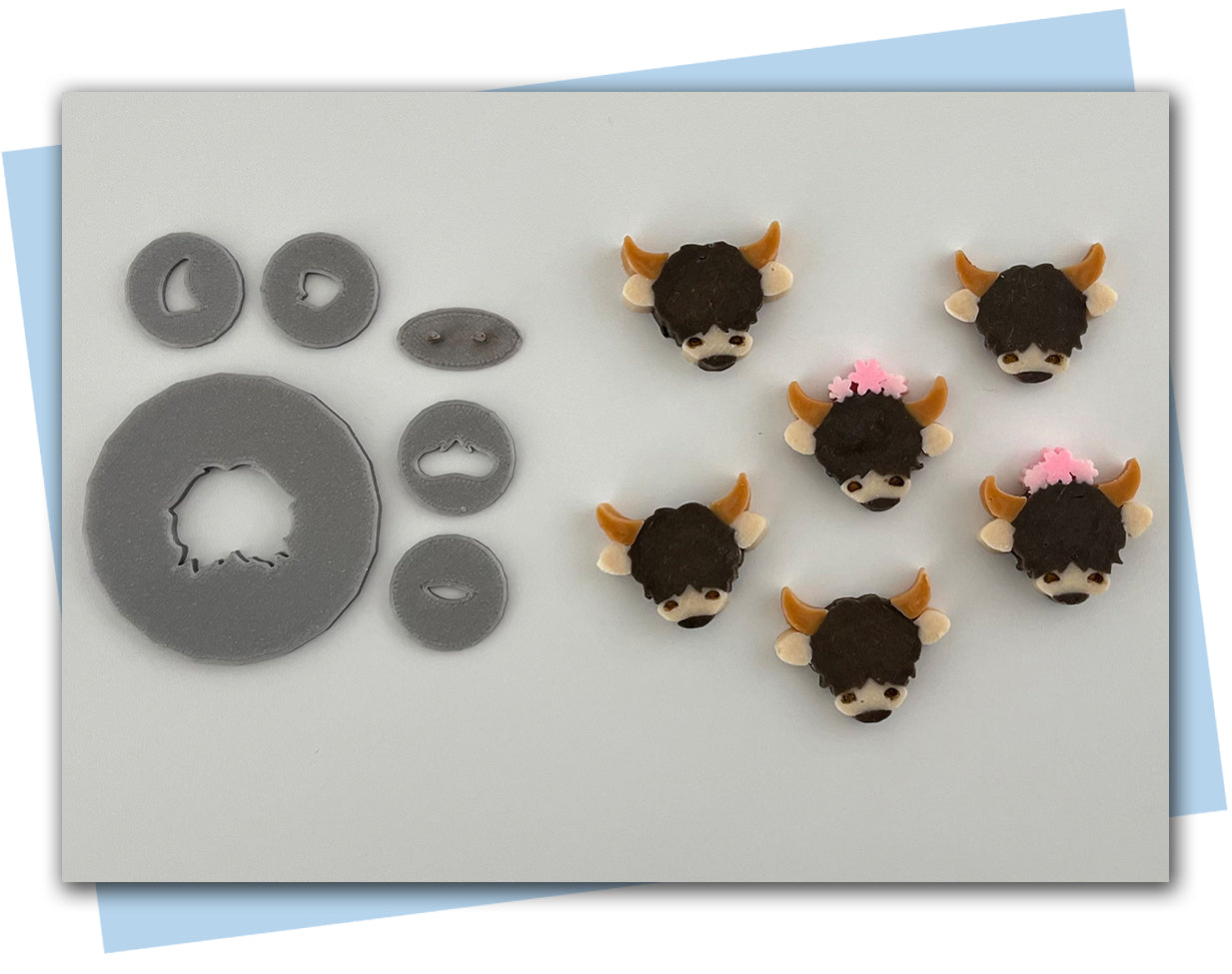 highland cow extruder disc set