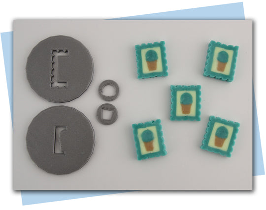 Postage Stamp Extruder Disc Set with Ice Cream center