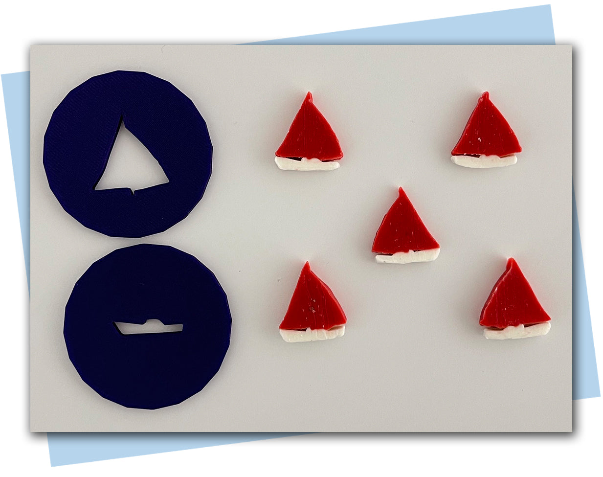 large sail boat two piece extruder disc set