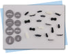 tie, bowtie, mustache extruder discs soap embeds
