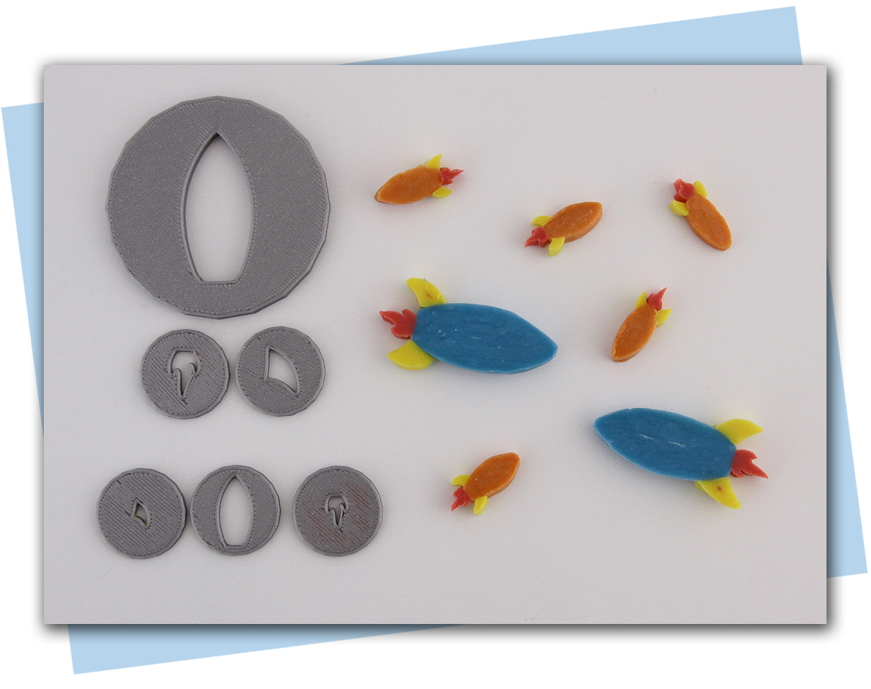 Rocket/Spaceship extruder discs soap embeds