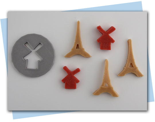 Eiffel tower and windmill extruder disc set