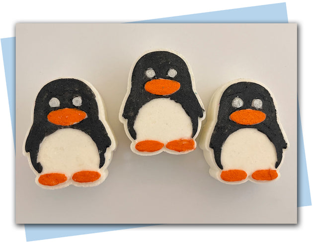 penguin shaped bath bombs