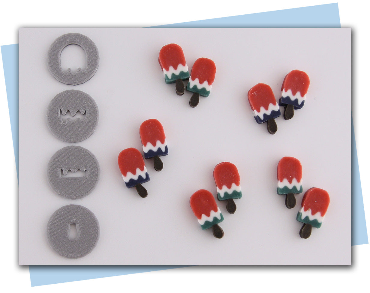 three layer melting popsicle extruder disc set