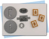 Holiday postage stamp extruder discs gingerbread man