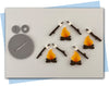 campfire extruder disc set with fire and marshmallow on a stick