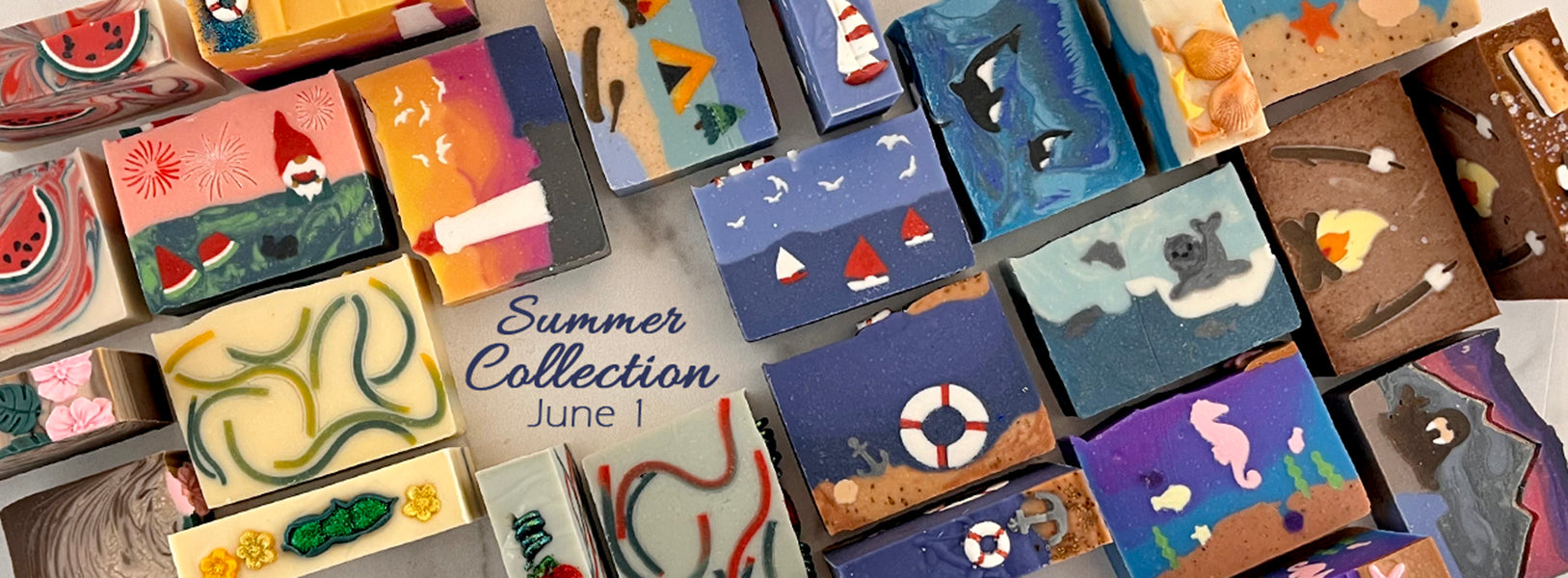 Summer Collection Release Date June 1 - Check out all the new summer soap designs.