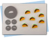 Taco extruder disc set containing 6 discs
