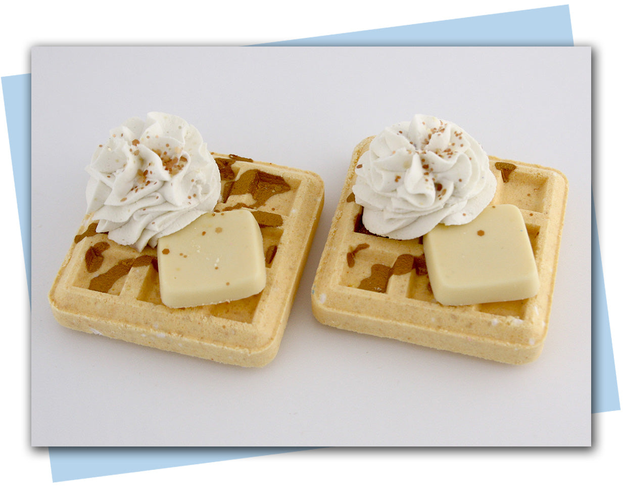 waffle bubble bomb and butter soap