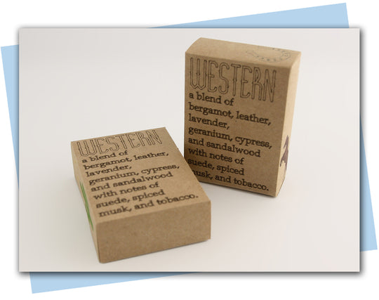 Two brown boxes labeled 'Western' with text on a white background