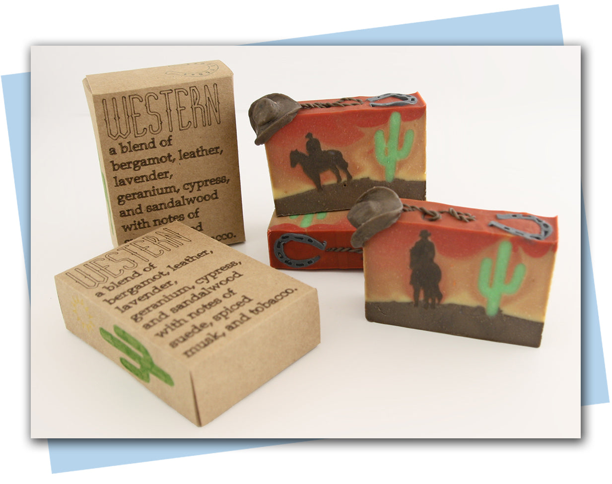 western bar design with cowboy on a horse