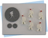 Sasquatch/Big Foot/Yeti Extruder Disc wearing a santa hat