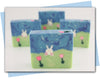 bar of soap with bunny hopping