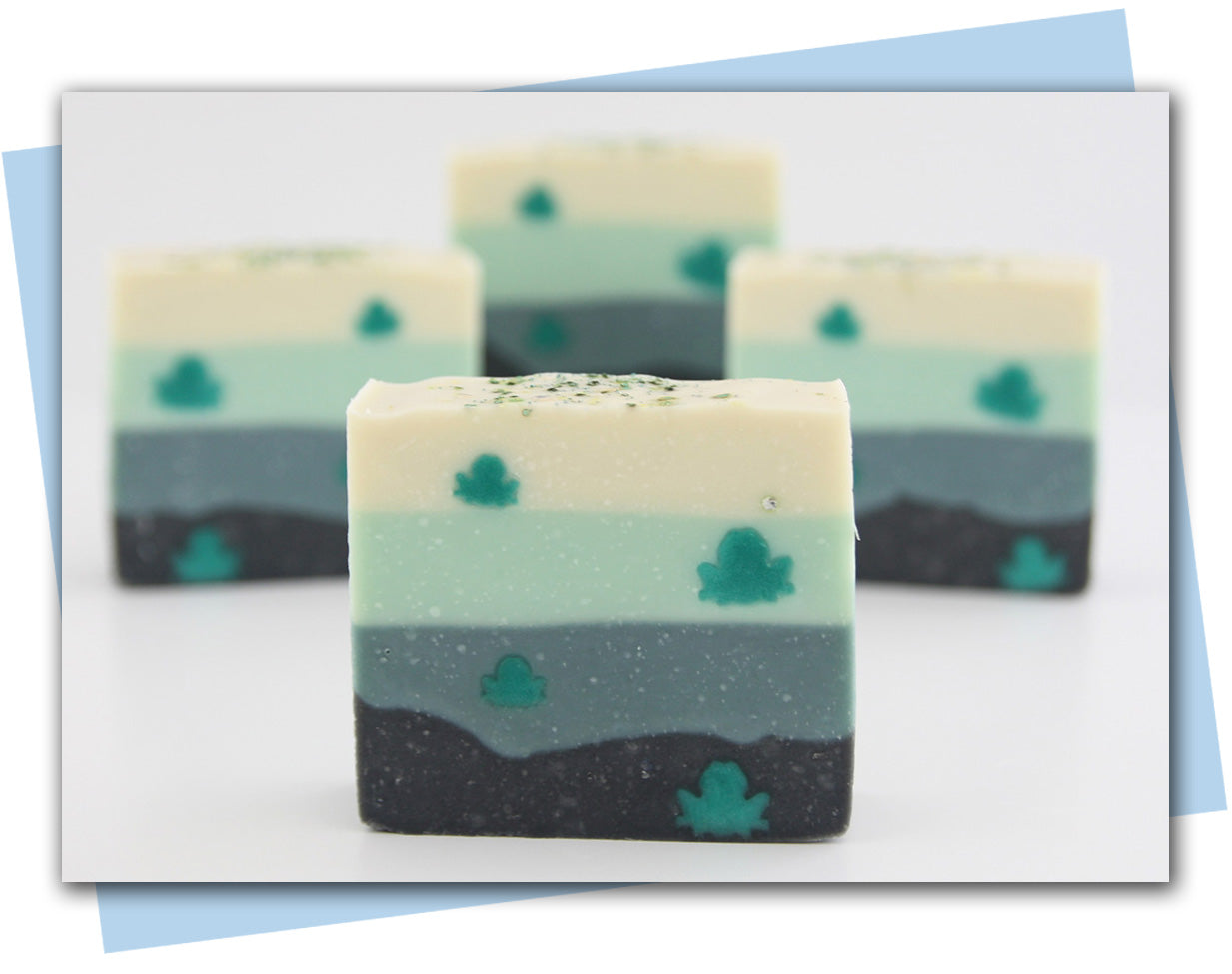 bars of soap with frogs