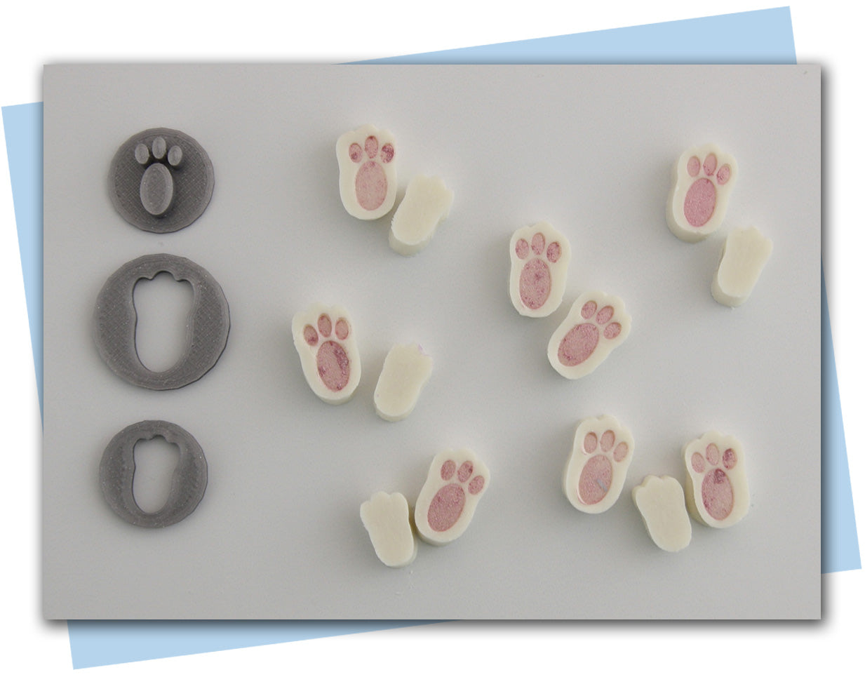 bunny foot and stamp extruder discs