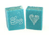 Wedding Favors: half bars of soapwith stamped heart or love on it