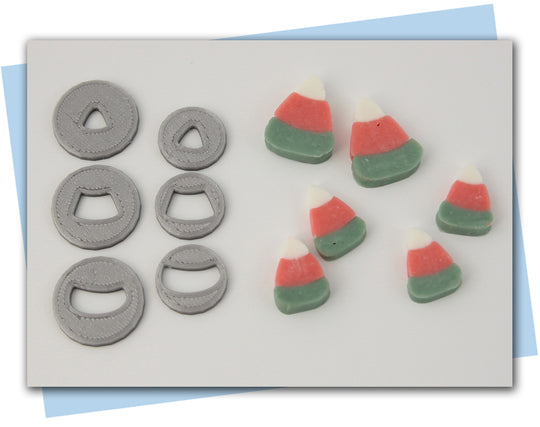 candy corn soap pieces and extruder discs