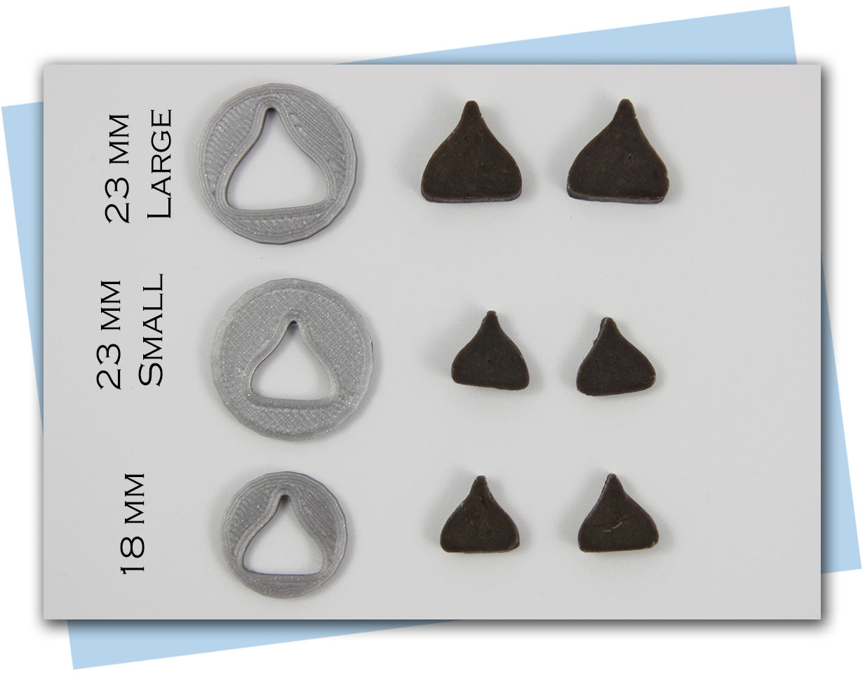chocolate chip extruder discs different sizes