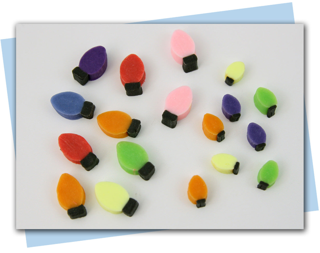 christmas light extruder discs soap pieces