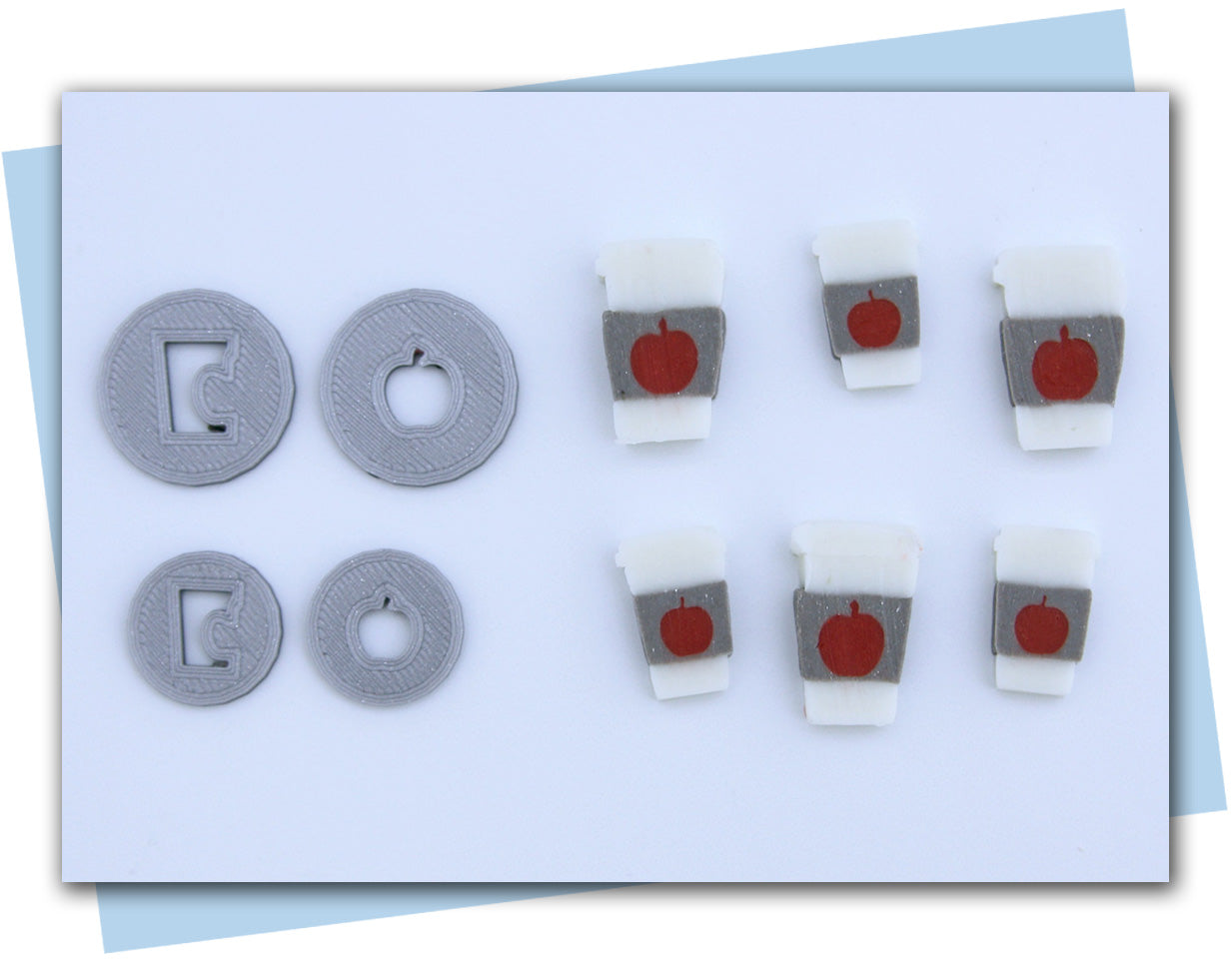 to go coffee cup extruder discs with apple