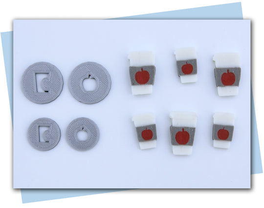 to go coffee cup extruder discs with apple