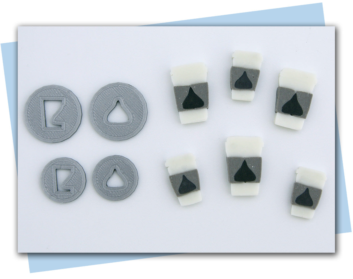 to go coffee cup extruder discs with chocolate chip