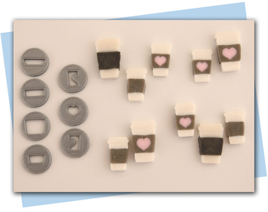 to go coffee cup extruder discs with heart