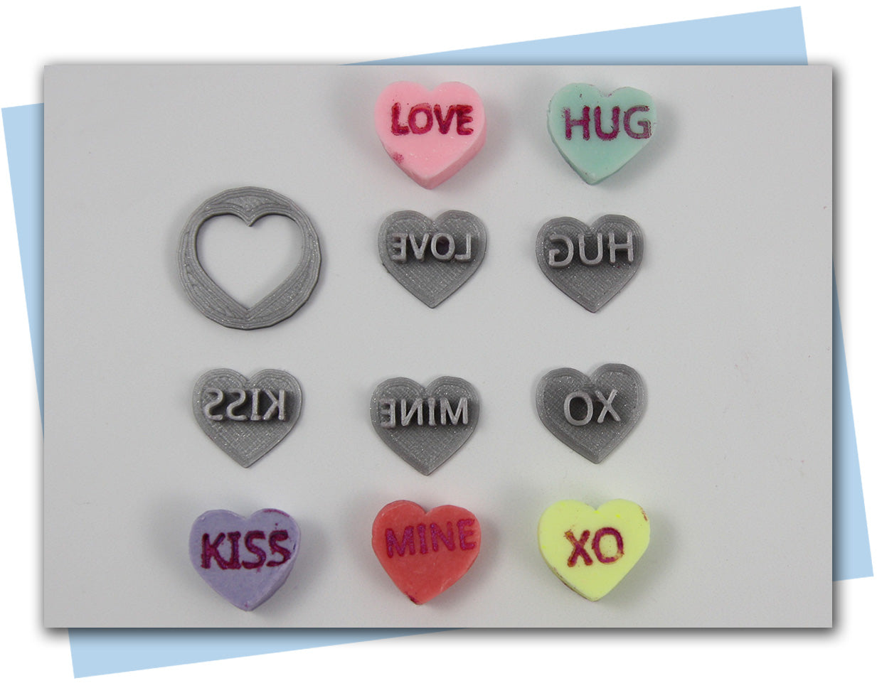 conversation hearts extruder discs
