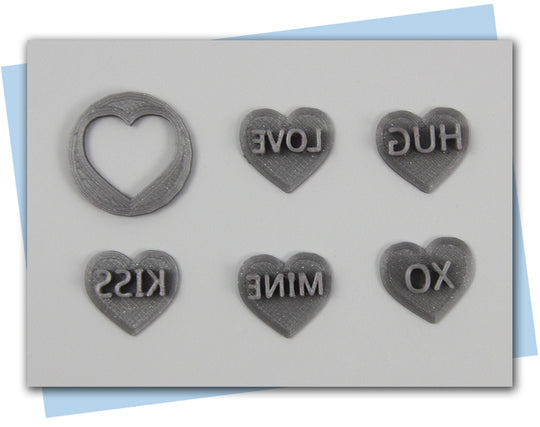 conversation hearts extruder discs