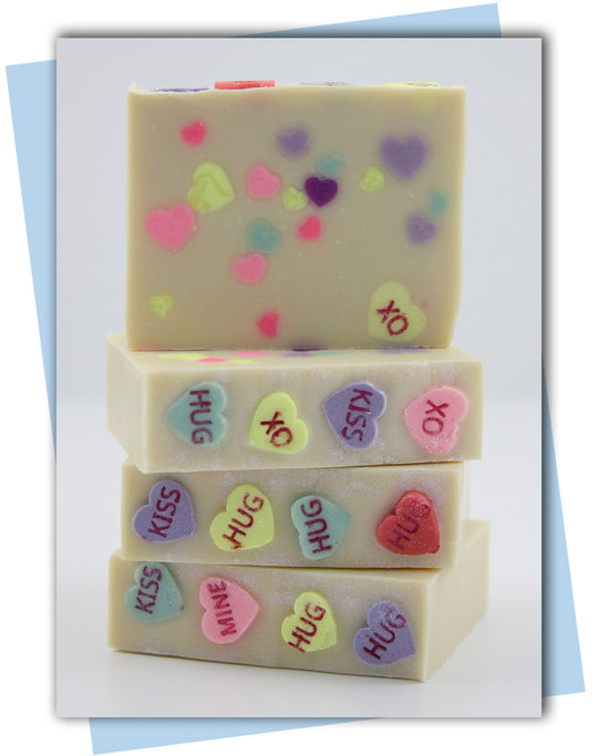 example bar of soap with hearts