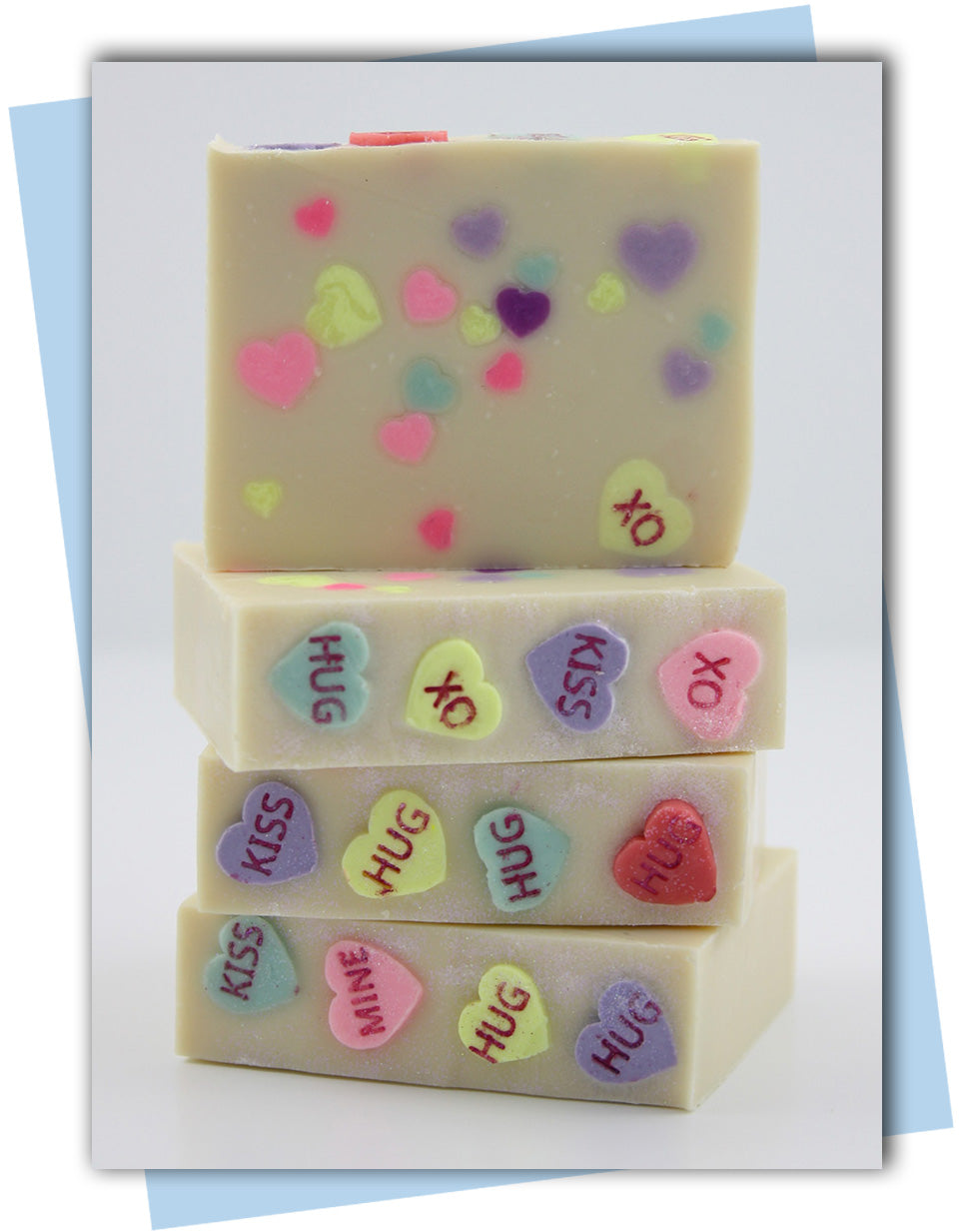 example bar of soap with hearts