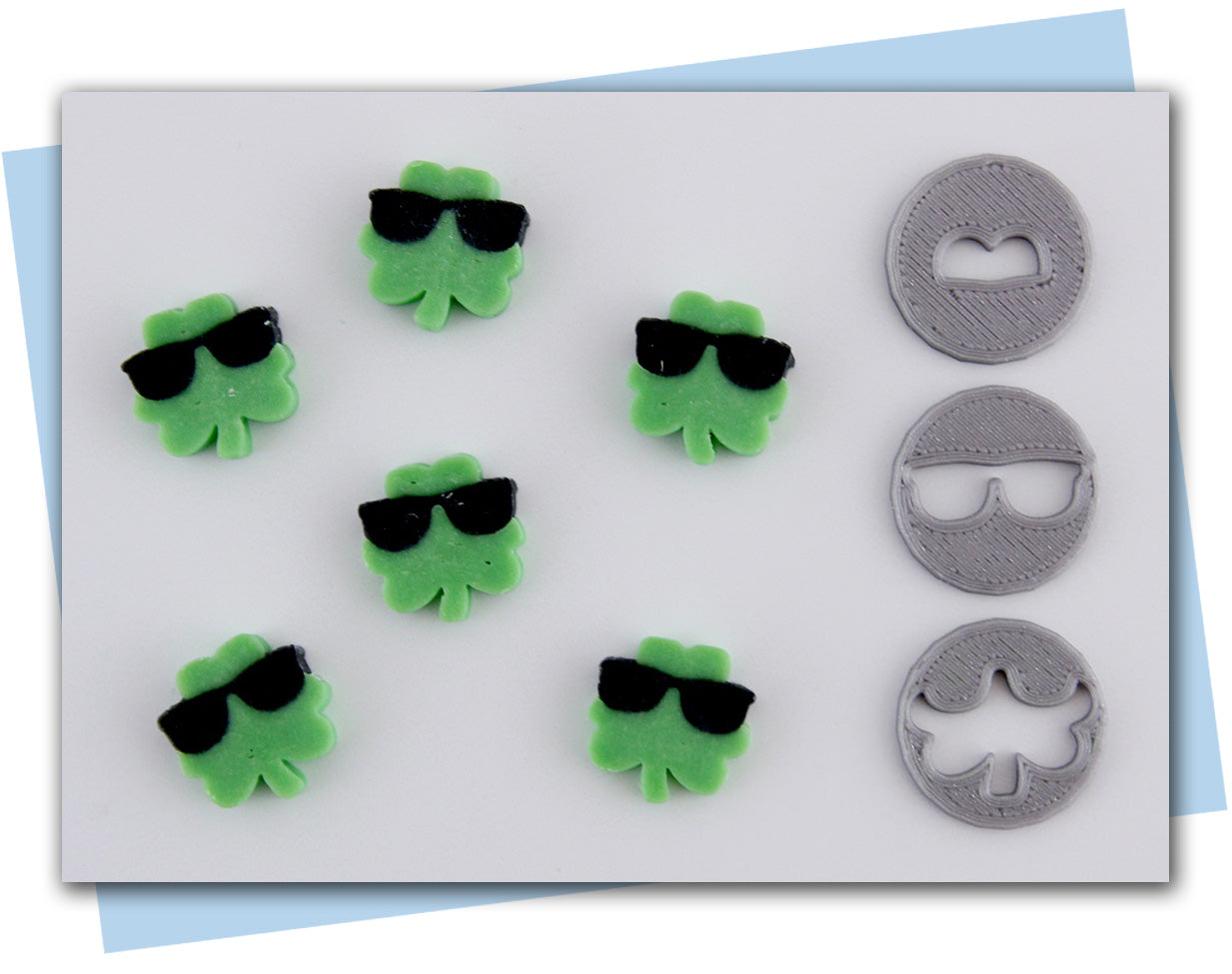 shamrock with glasses extruder discs