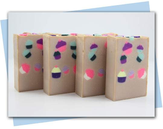 bar soaps with cupcakes
