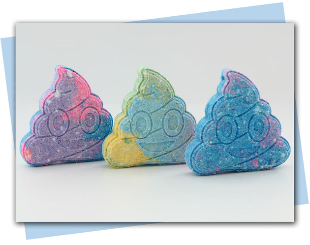 poop emoji shaped bath bomb
