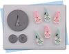 Spring Gnome holding flower extruder disc set with alternate hat design