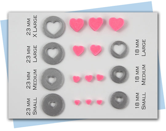 heart extruder discs different sizes