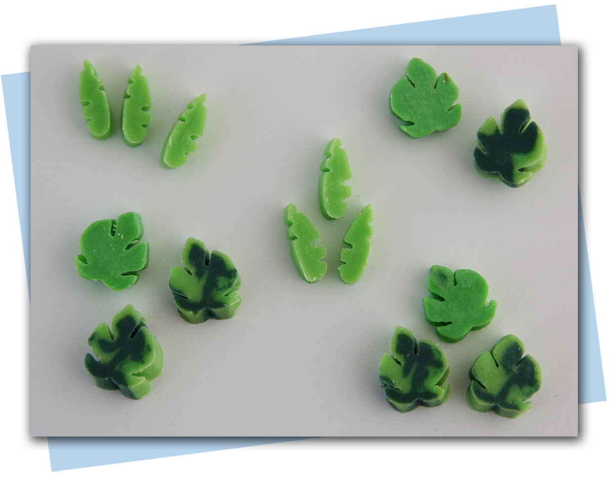 jungle leaves extruder discs soap embeds