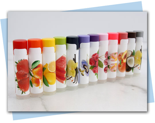 tubes of lip balms