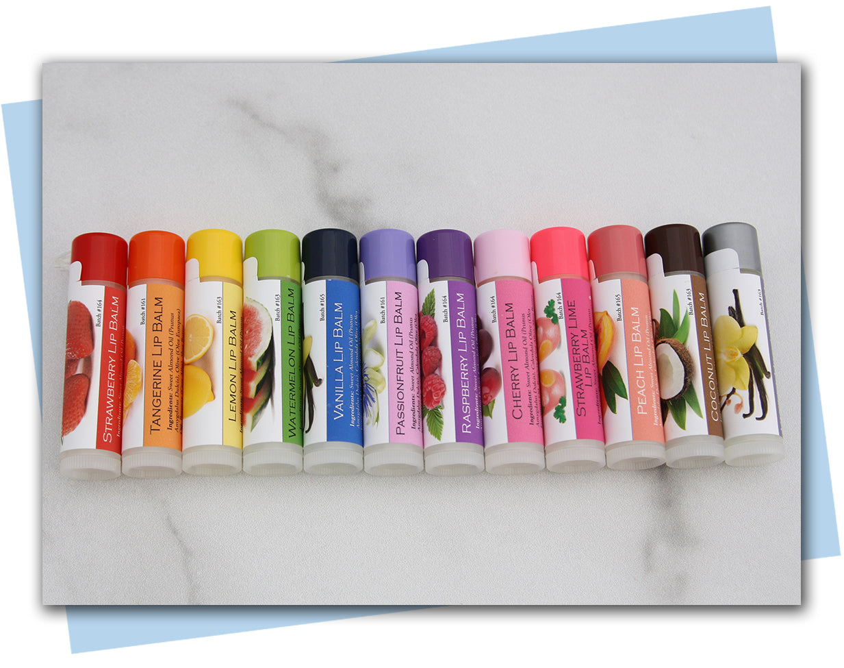 tubes of lip balms