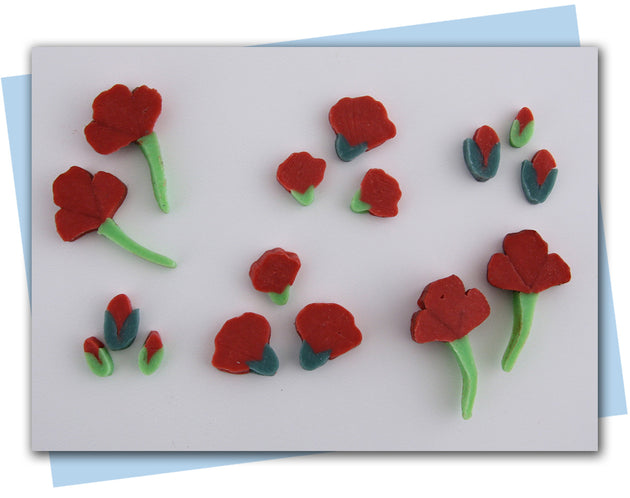 poppy flower soap embeds extruder discs